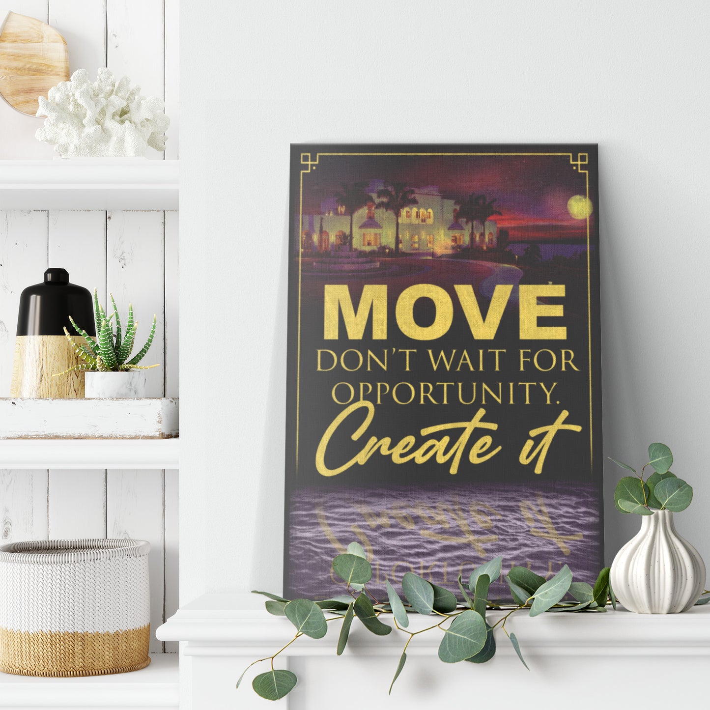 Move! Motivational Canvas Wall art