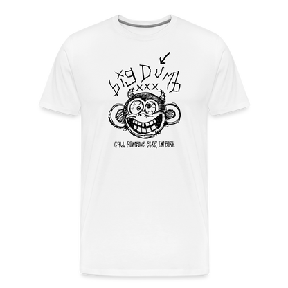 Big Dumb Ape Men's Premium T-Shirt - white