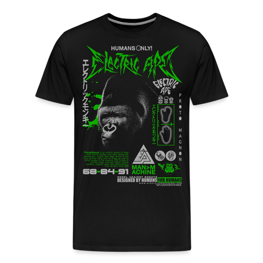 Warning Ape Green Men's Premium T-Shirt - black