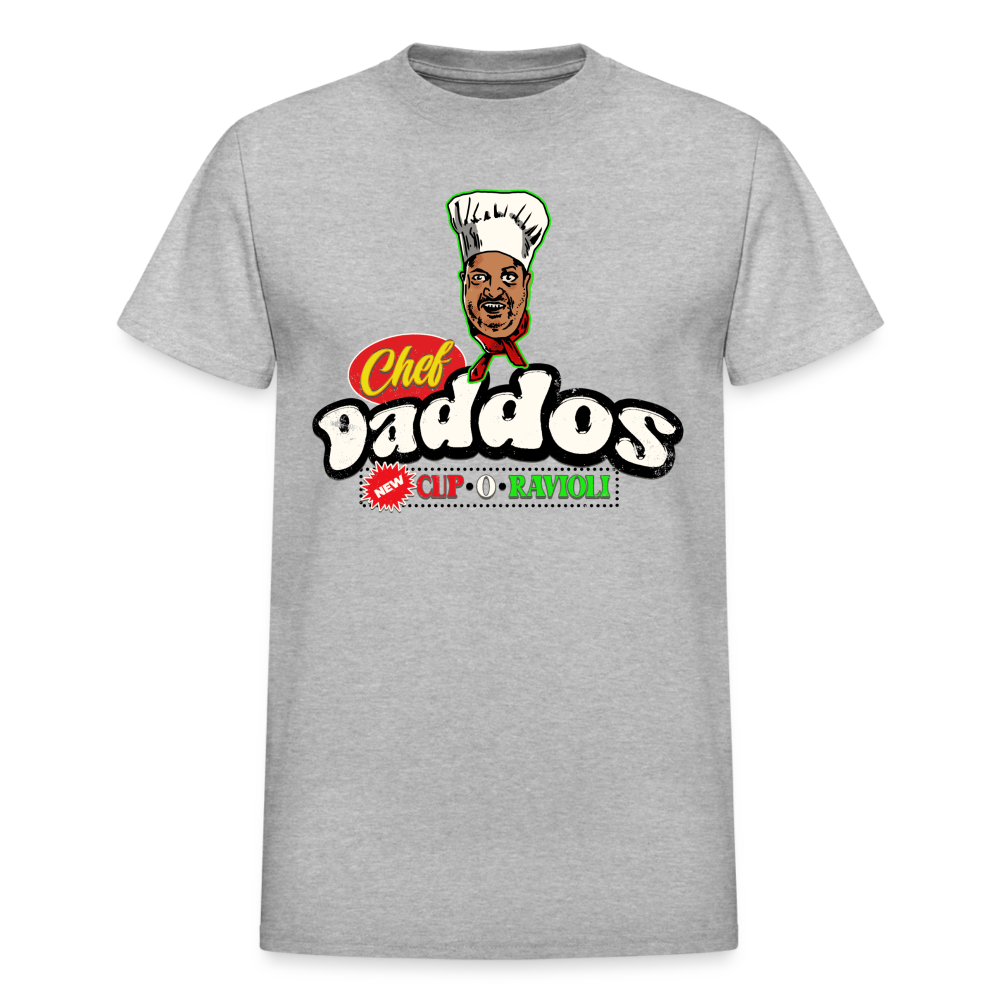 Ravioli Chef Daddos Gildan Ultra Cotton Adult T-Shirt Nighttime Nugget Theater - heather gray