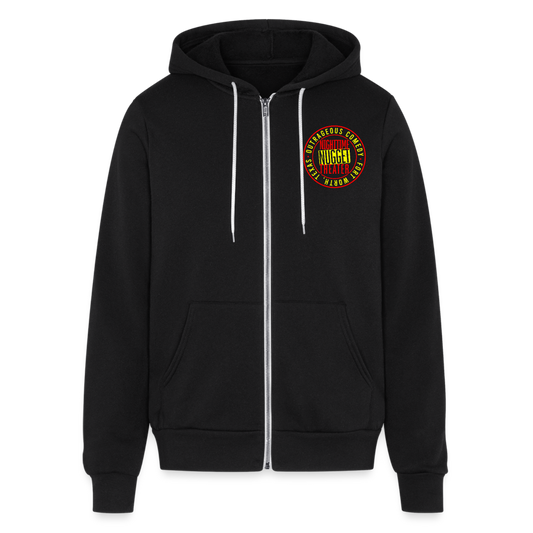 Nighttime Nugget Theater Bella + Canvas Unisex Full Zip Hoodie - black