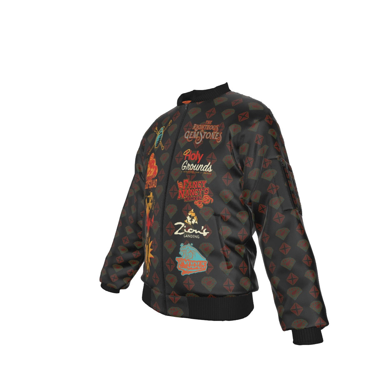 Gemstones All-Over Print Men's Bomber Jacket