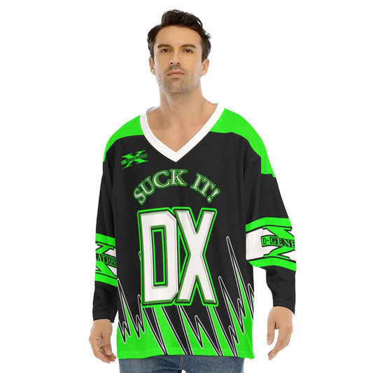 Suck it Dudes V-neck Ice Hockey Jersey