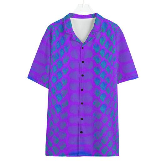 Purple Python Dudes Button Down Hawaiian Shirt