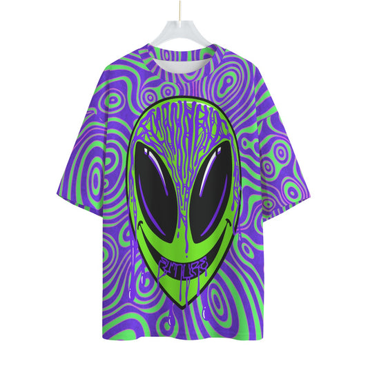 Alien All-Over Print Unisex Drop-shoulder T-shirt