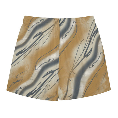 Creamy Caramel Fog Dudes Drawstring Chill Gym Shorts