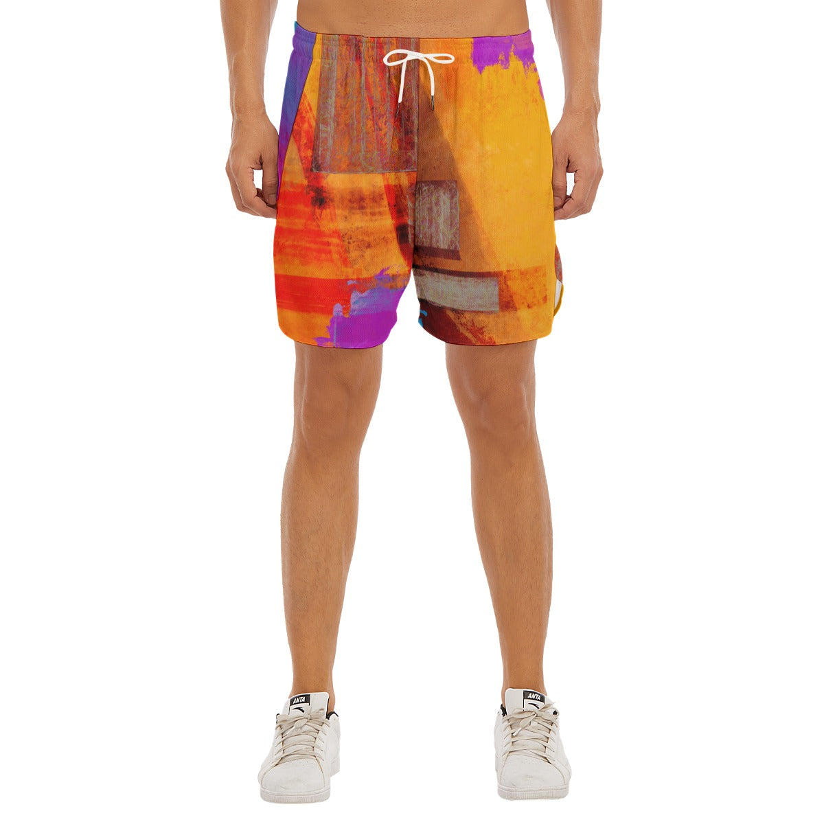 NY Gouache Dudes Drawstring Chill Gym Shorts