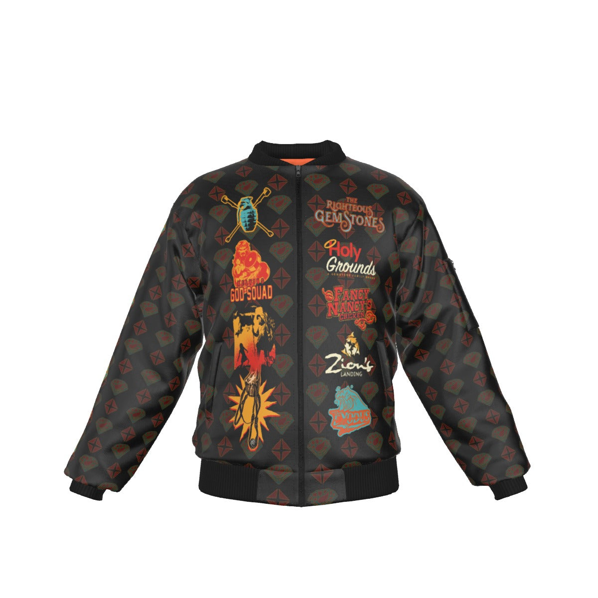 Gemstones All-Over Print Men's Bomber Jacket