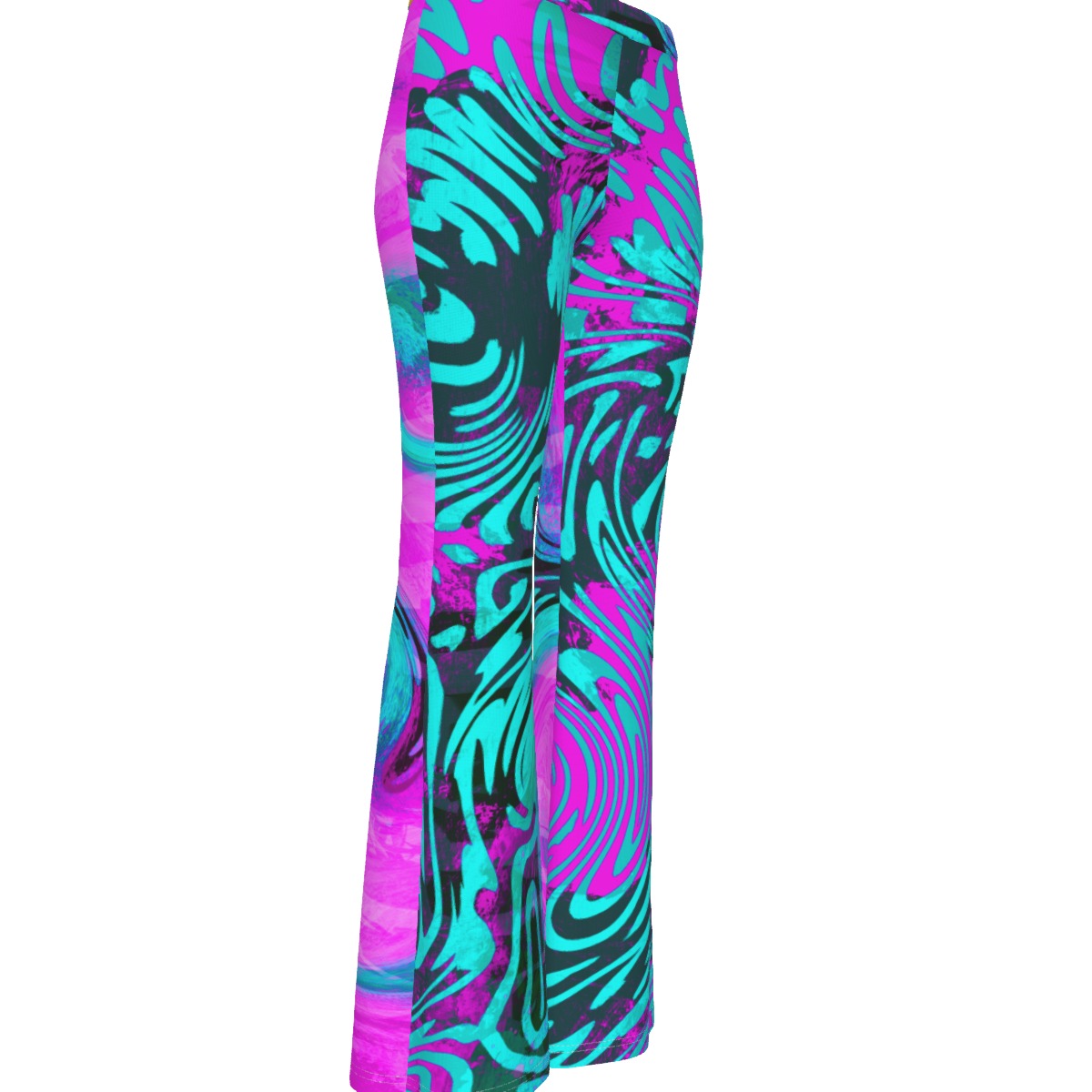 Neon Glow Ladies Bellbottoms Flare Pants