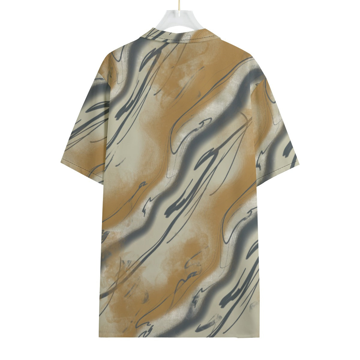 Creamy Caramel Fog Dudes Button Down Hawaiian Shirt