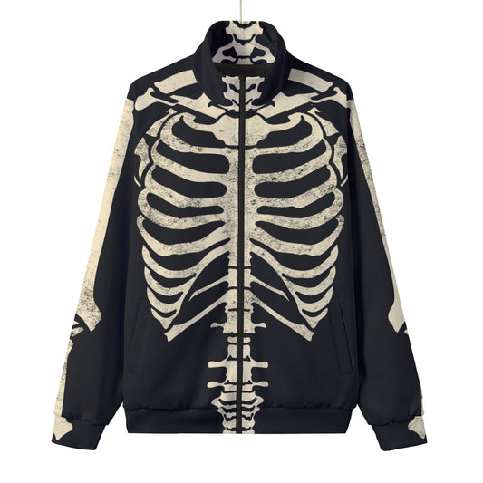 Skelly Unisex Stand up Collar Zip-up Jacket