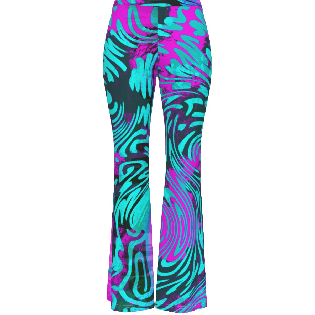 Neon Glow Ladies Bellbottoms Flare Pants