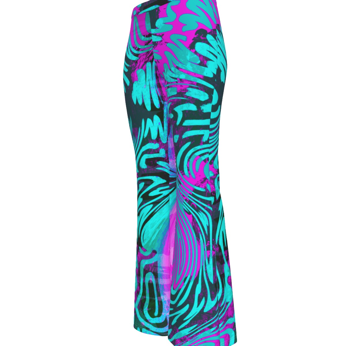 Neon Glow Ladies Bellbottoms Flare Pants