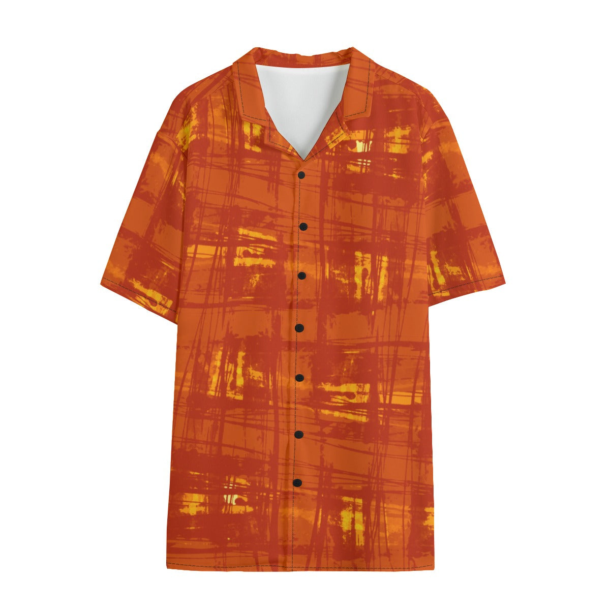 Mango Mustard Dudes Button Down Hawaiian Shirt
