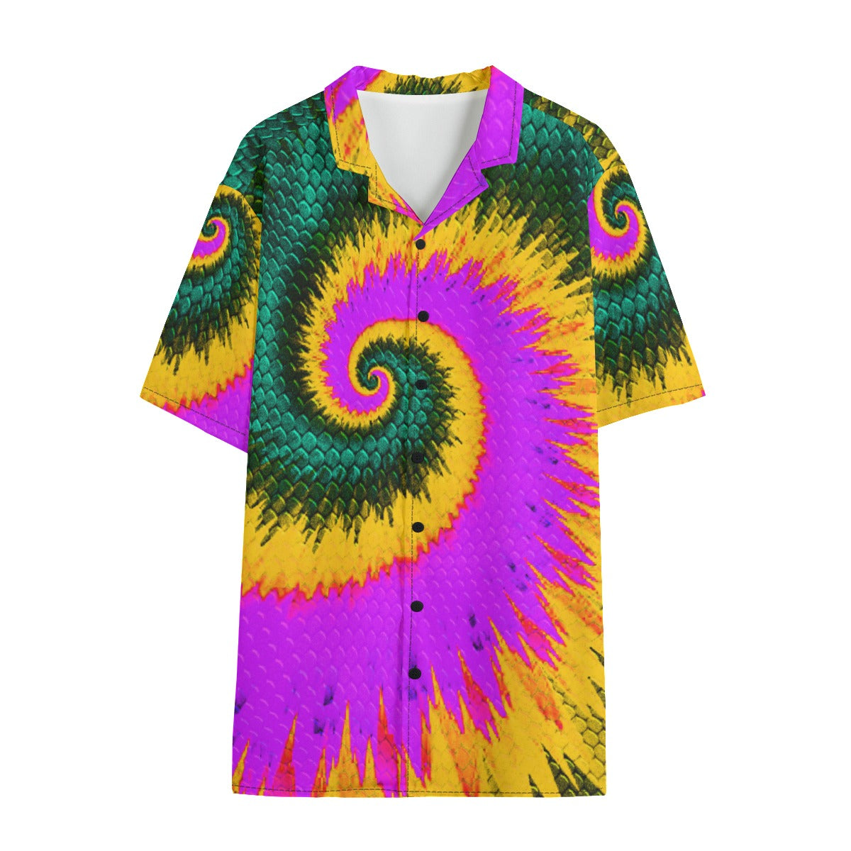 Hippy Dragon Dudes Button Down Hawaiian Shirt