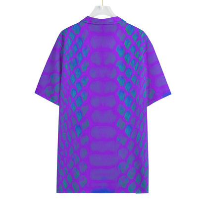 Purple Python Dudes Button Down Hawaiian Shirt