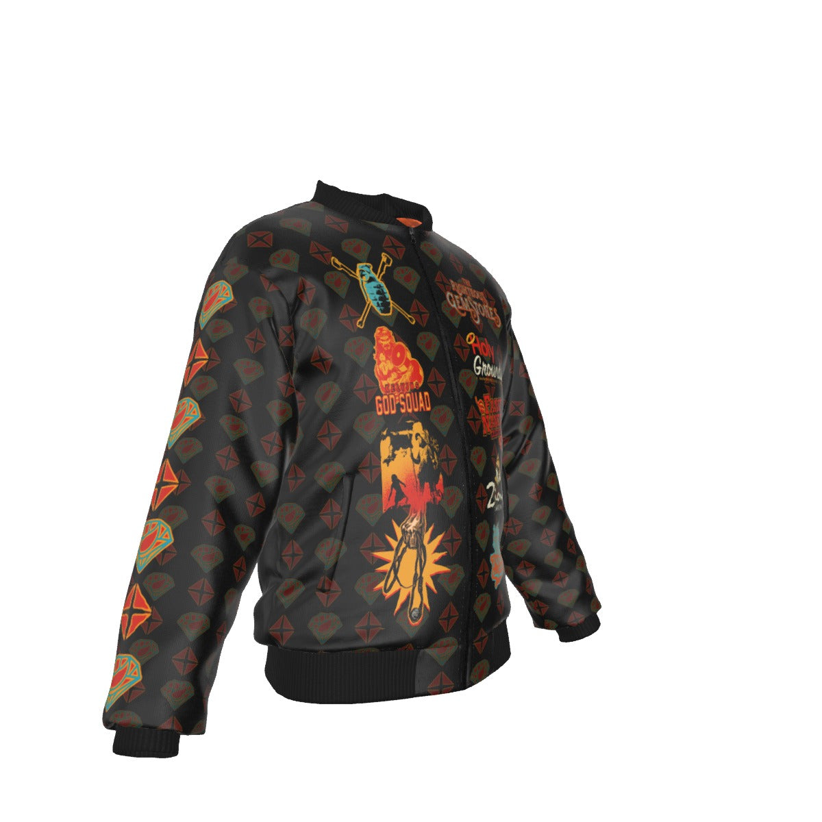 Gemstones All-Over Print Men's Bomber Jacket